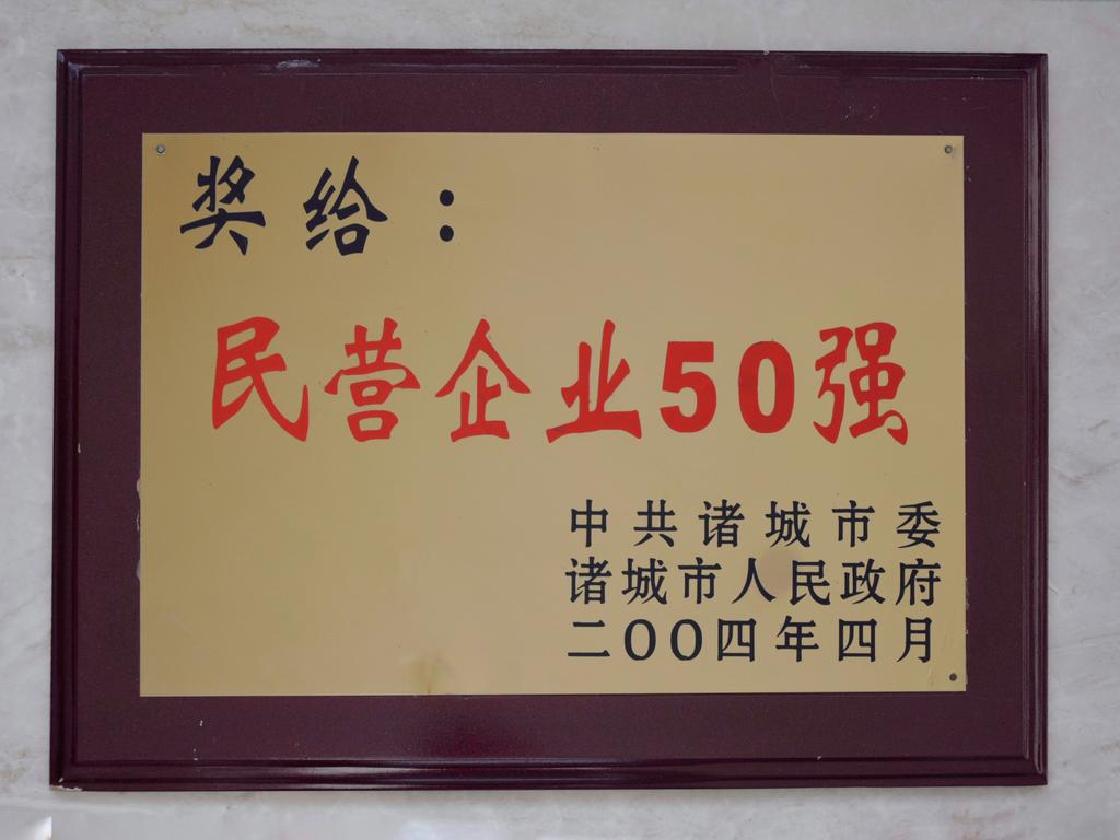 2004民营企业50强——诸城市委、市政府